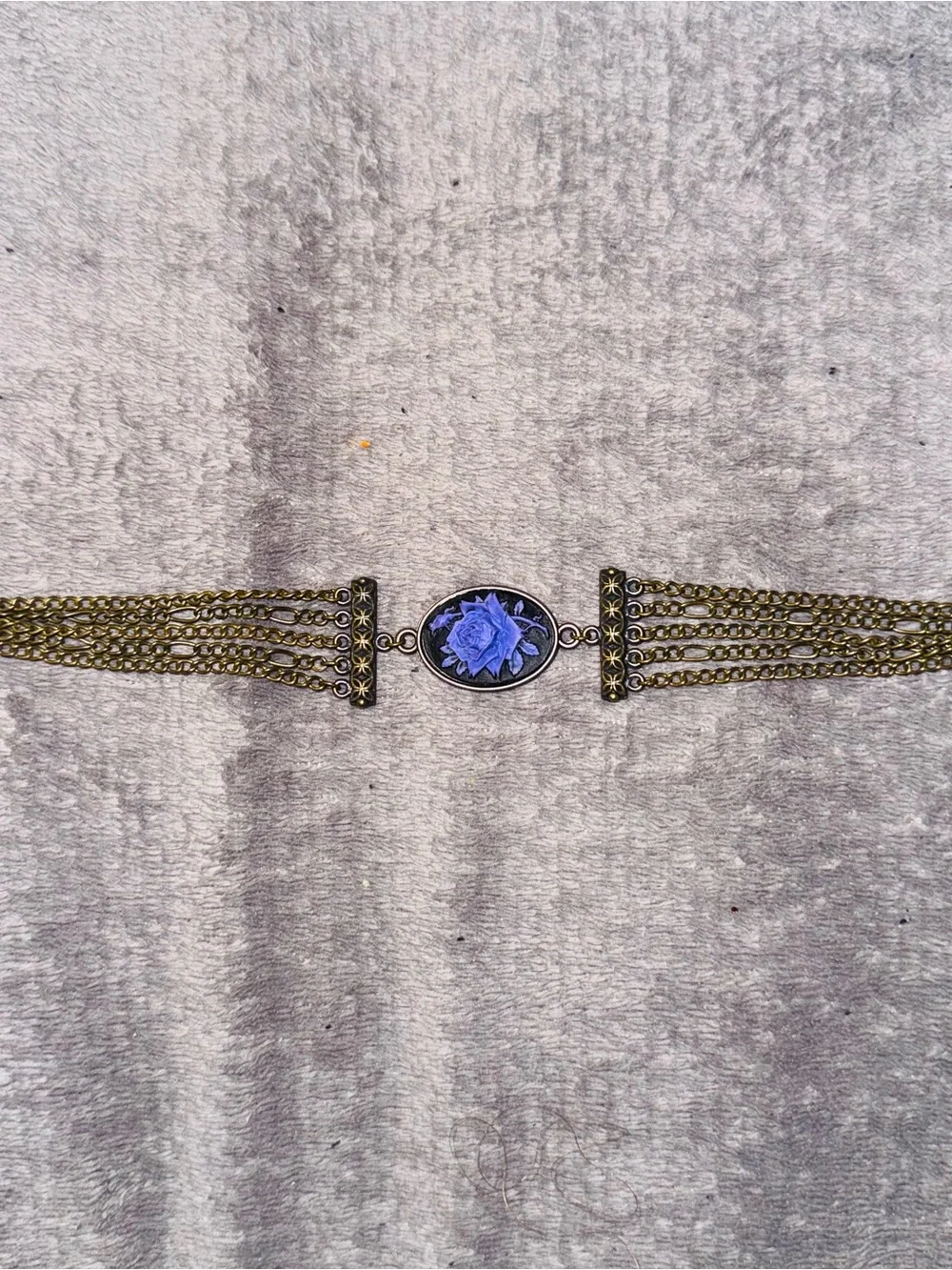 Vintage Style Purple Rose Bracelet